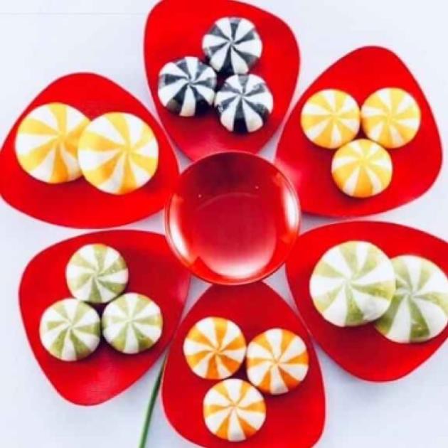 Bánh Bao Trứng Nhím - 8 viên - Sọc vàng