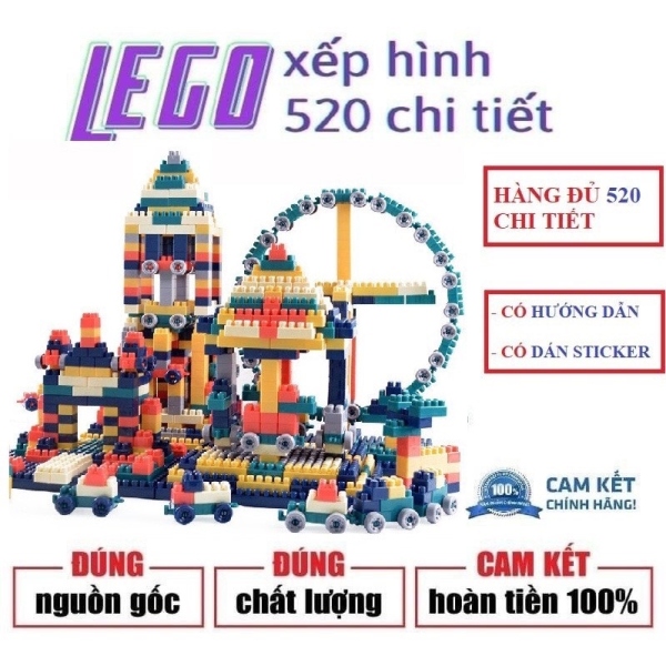 ❀☇  BỘ LEGO GHÉP HÌNH 520 CHI TIẾT CHO BÉ THOẢ SỨC SÁNG TẠO ( 1995 GIA DỤNG )