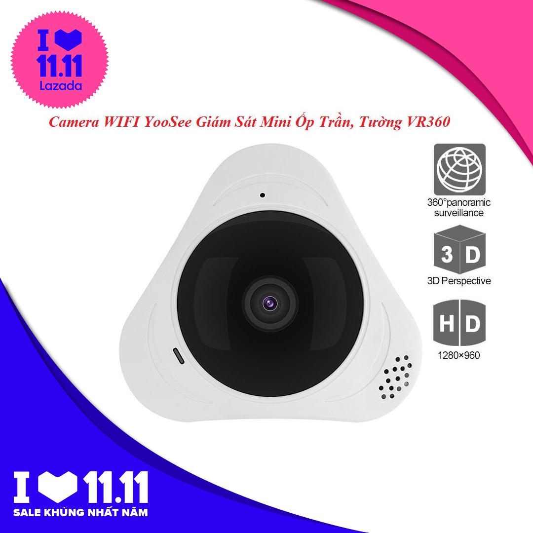 Camera WIFI YooSee Giám Sát Mini Ốp Trần, Tường VR360