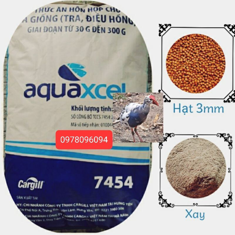 1KG Thức ăn cá cargill 7454 30% đạm thức ăn cho cá tra thức ăn cá diêu hồng mồi câu câu cá