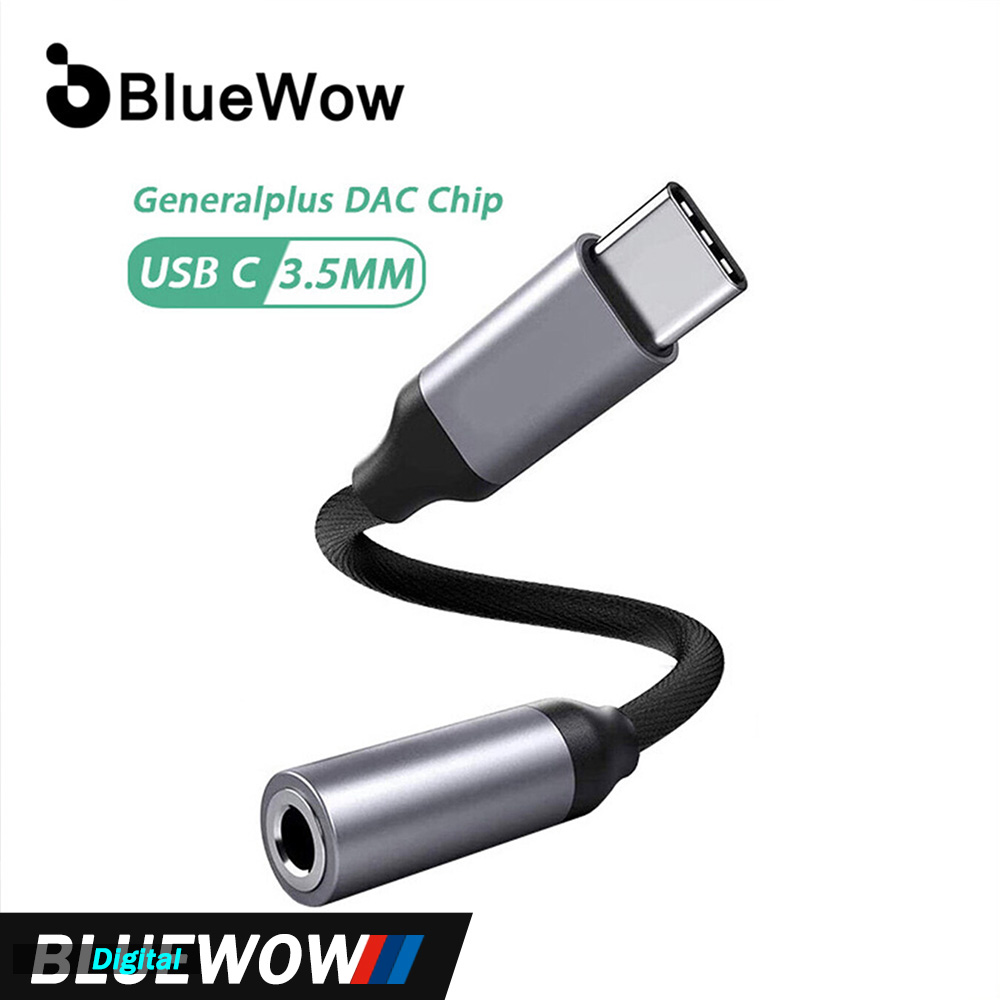 BlueWow 09U Type C to 3.5mm Adapter Jsaux Aux Usb C To 3.5MM Headphone Jack Adapter Audio Cable for Xiaomi Samsung Galaxy S20