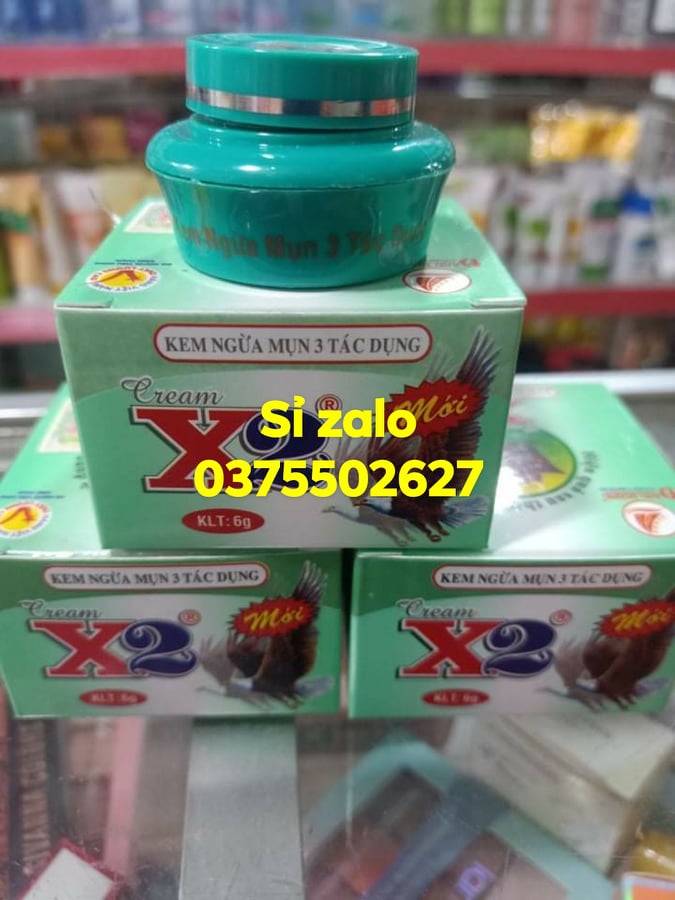 Kem x2 ngừa mụn 3 tác dụng 6g