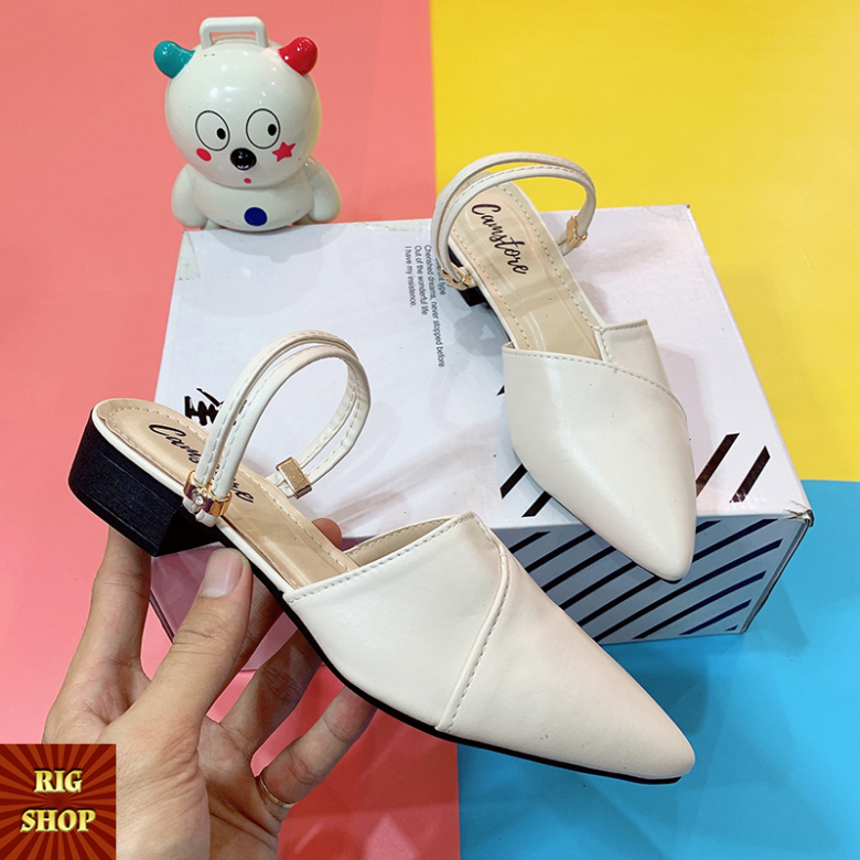 SANDAL MŨI NHỌN QUAI ĐÔI DA MỀM - 3 KIỂU DÁNG giá rẻ