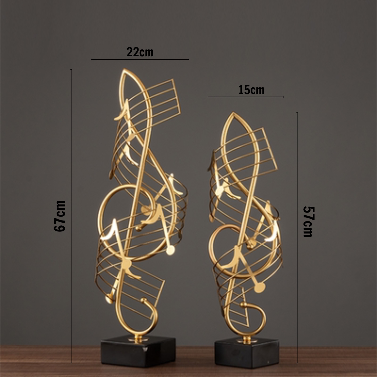 Tượng nốt nhạc - Đồ trang trí decor hình nốt nhạc NN1-L nghệ thuật