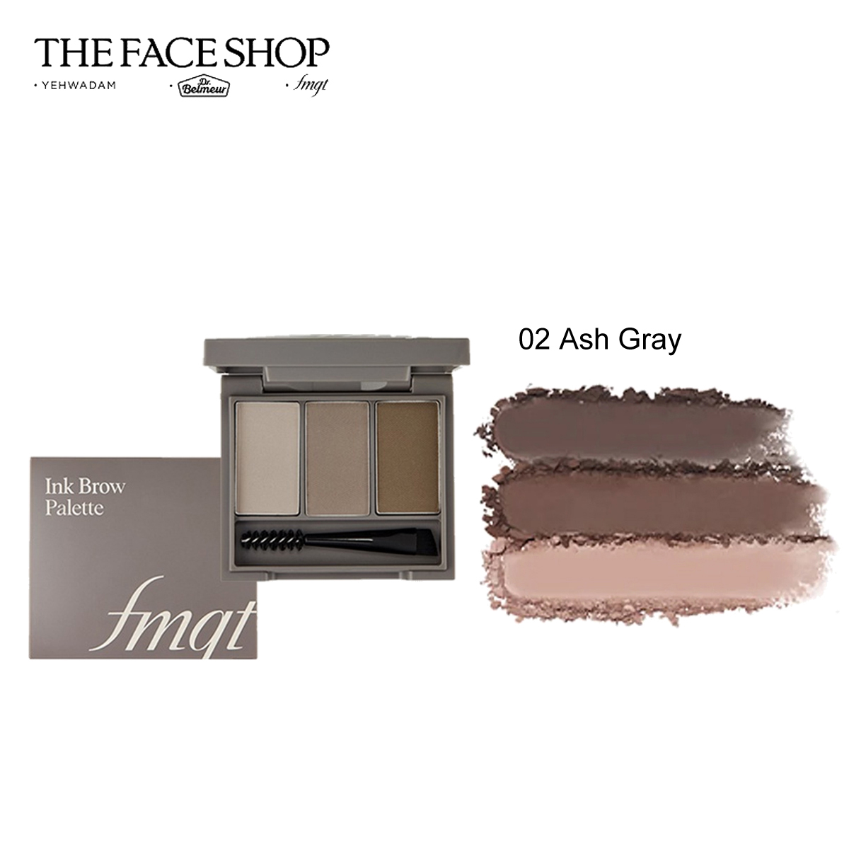 Bột kẻ chân mày ink brow powder kit fmgt vegan the face shop 3.5 gram