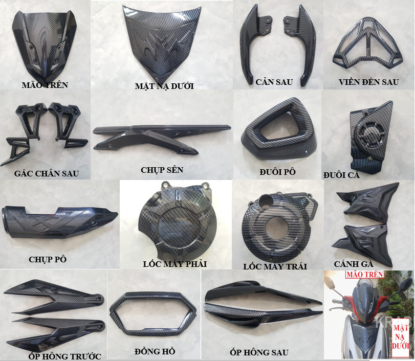 [Winner V2 2019-2021] Trang trí xe Winner X V2 2019-2021 Carbon Artistar