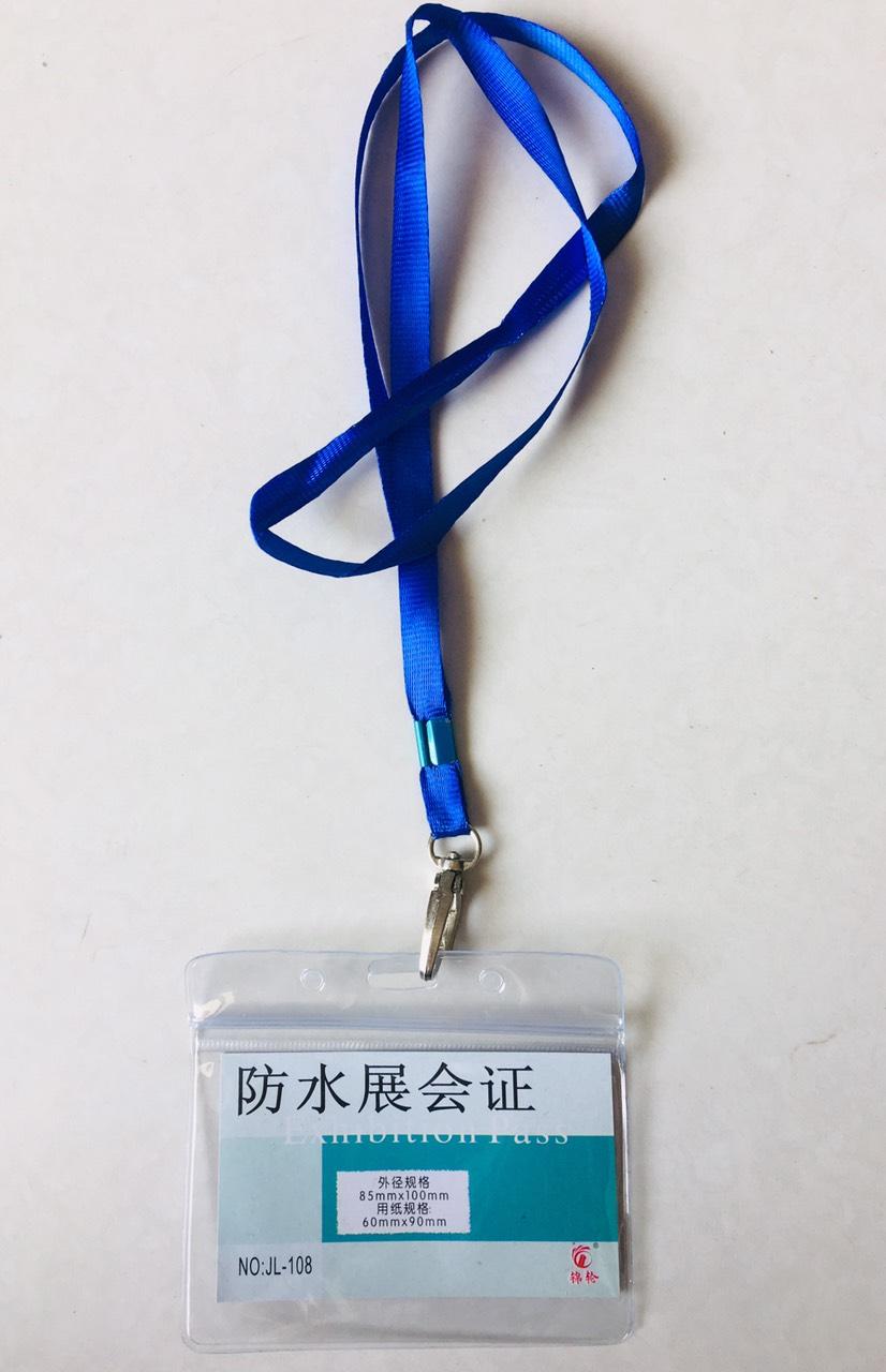 [Combo] 50 Thẻ nhựa dẻo ngang 108 + 50 dây đeo  lụa kẹp xoay inox (50 bộ), 50 Bộ thẻ nhân viên dẻo ngang có khóa zip