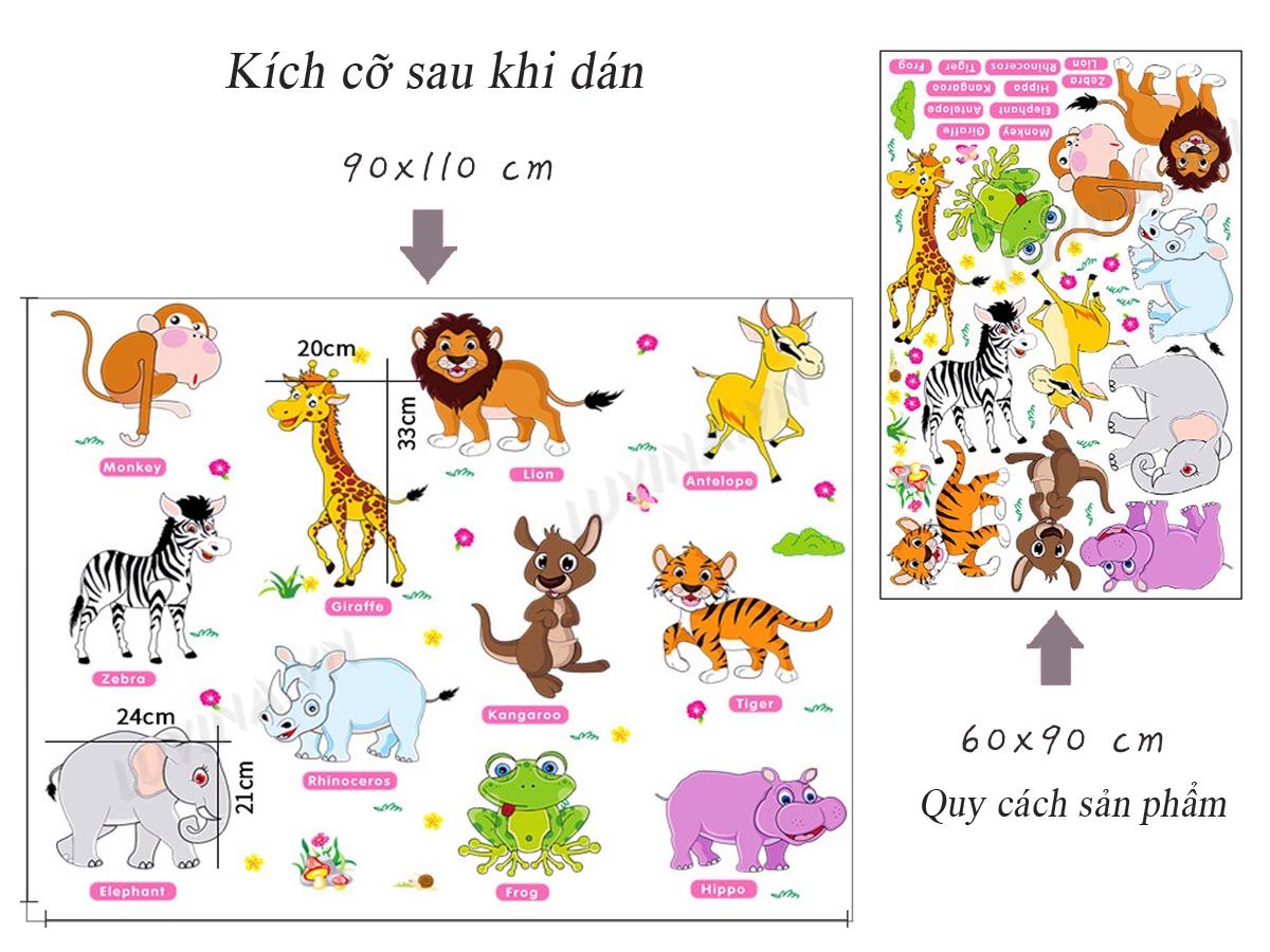[Hcm]Zoo Combo Wall Decal