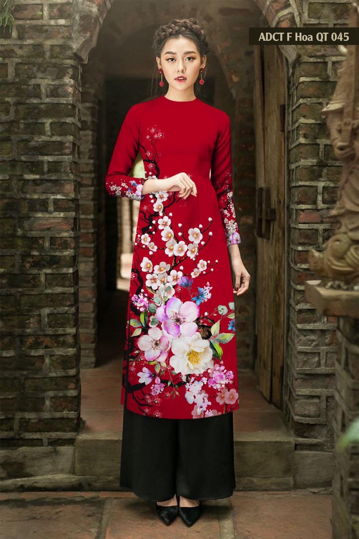 [BÃO SALE] Áo Dài Cách Tân Lụa Nhật ,Mẫu Siêu Xinh
