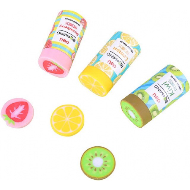 Gôm tẩy Deli hình trái cây tẩy siêu sạch (1 viên)