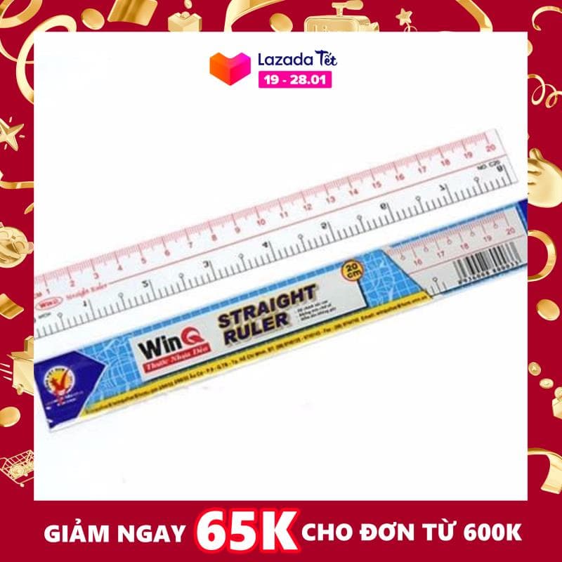BỘ 10 CÂY THƯỚC DẺO 20CM WINQ