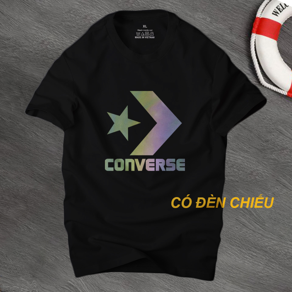 [HCM]Áo Thun Phản Quang 7 Màu Converse Đẹp  Áo Thun Cotton 75% Áo From Rộng Ao Thun Unisex  Áo Phông Nam BFashion Bão Bán Buôn - Áo thun nam converse | aothunnam