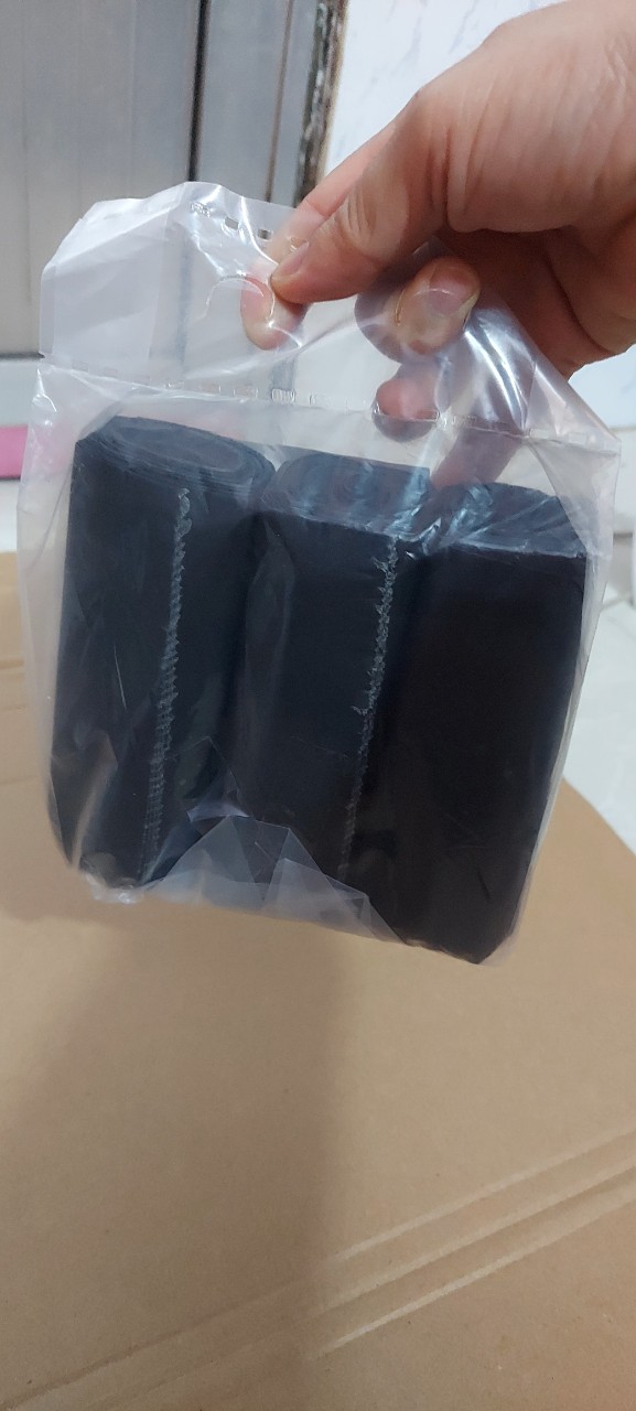 Set 3 cuộn túi rác tự phân huỷ size trung 55x65cm