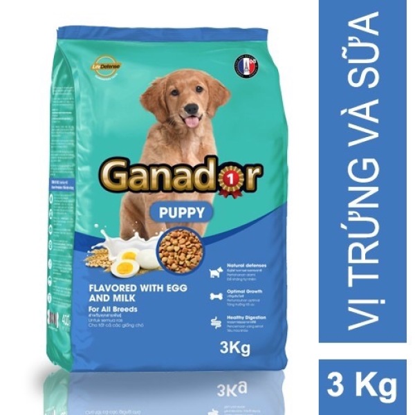 [3kg] Ganador vị Trứng và Sữa Egg and Milk 3 kg - Thức ăn cho chó con
