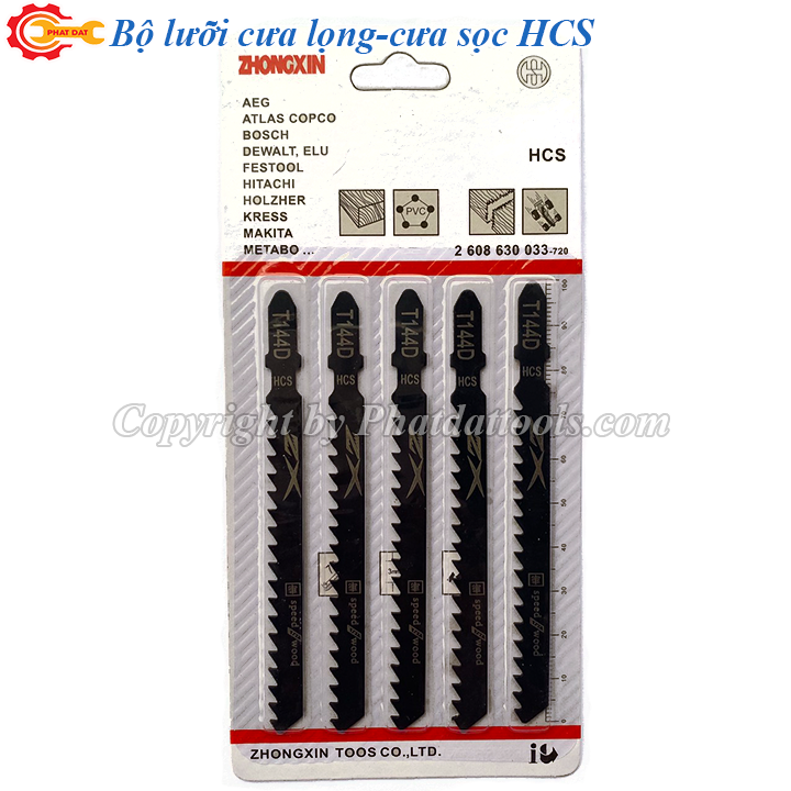 Bộ 5 lưỡi cưa lọng-cưa sọc