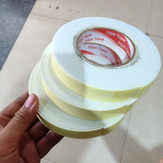 Combo 3 cuồn keo xốp dính 2 mặt màu trắng bảnh 2 fân