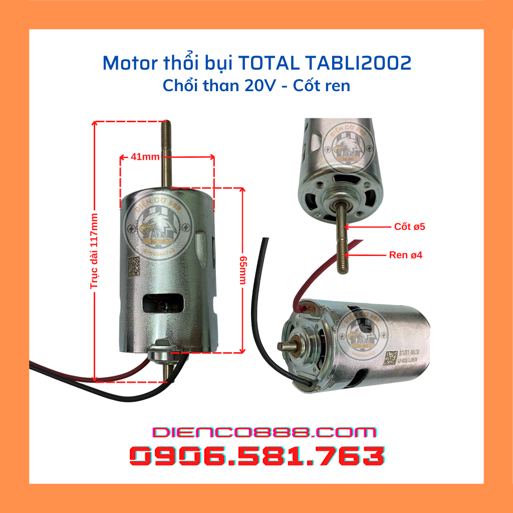 Dc motor lõi máy thổi bụi total tabli2002 20v
