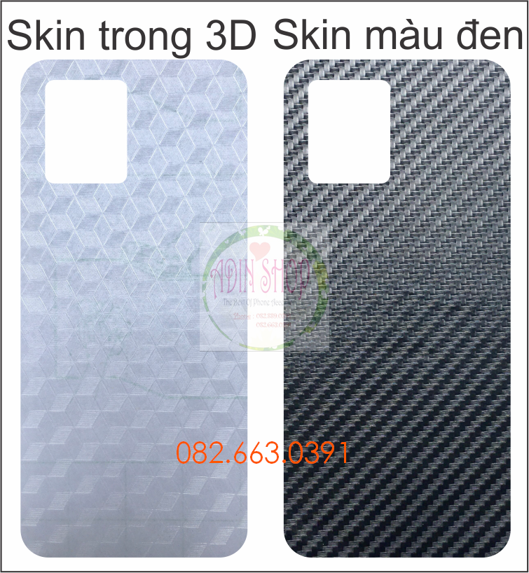 Miếng dán mặt lưng skin carbon Realme 8 / Realme 8 pro