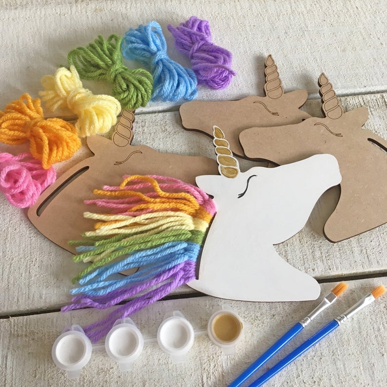 Set gỗ và Len (mẫu Unicorn/ Rainbow)