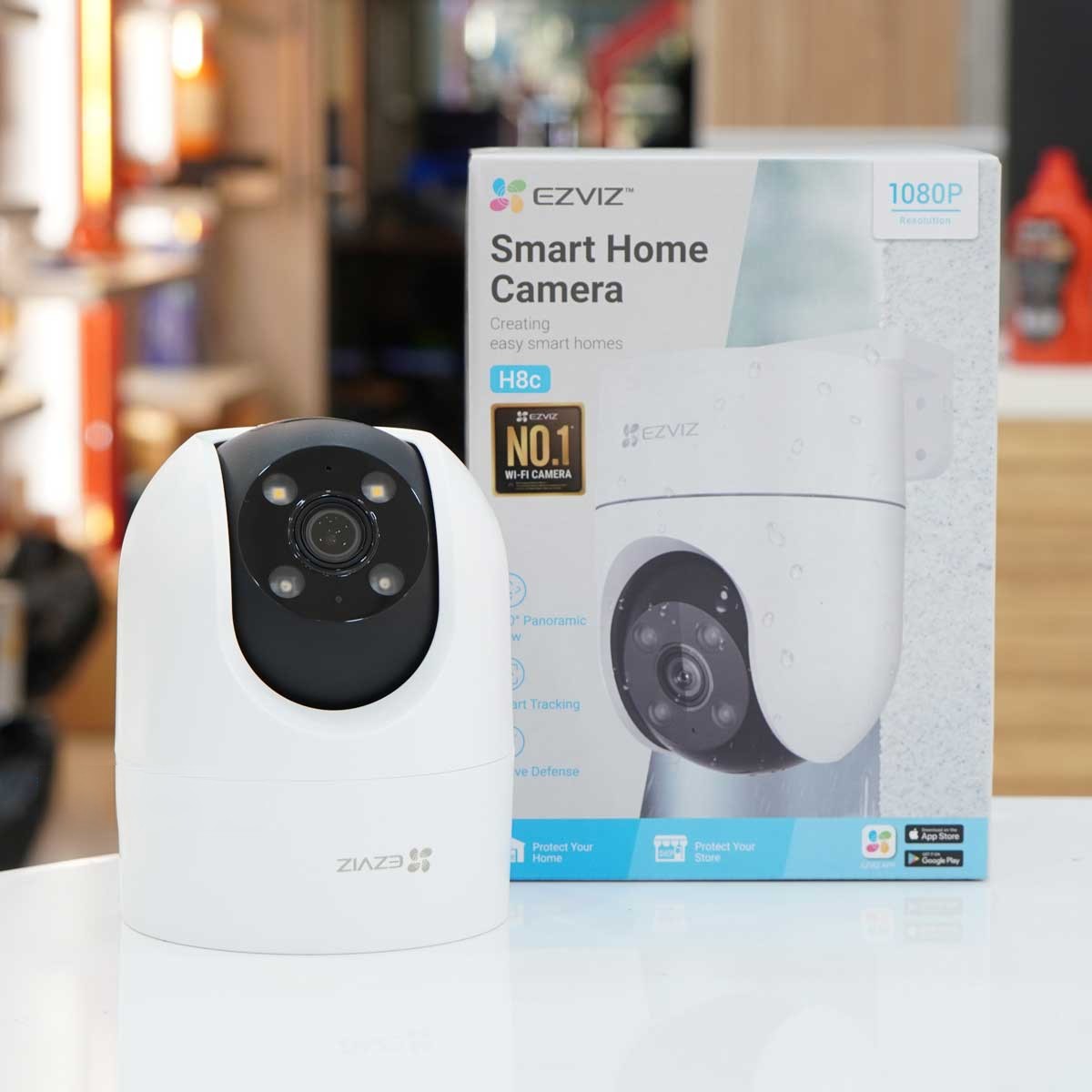 Camera wifi Ezviz có màu ban đêm, quay 360 độ, đàm thoại 2 chiều H8C 2mp