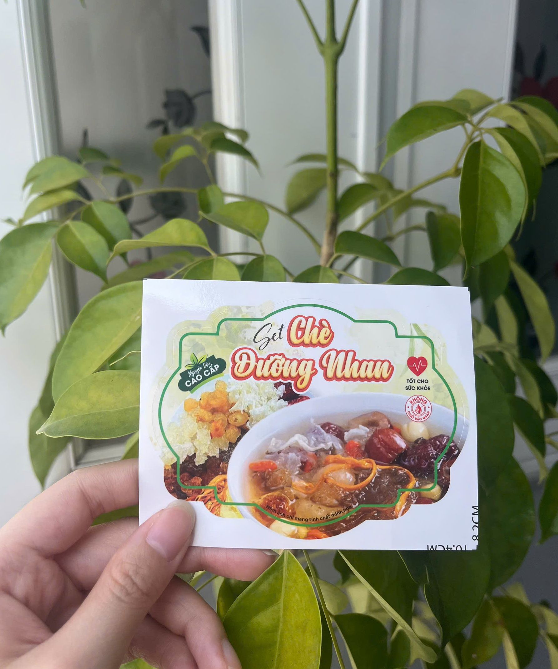 50 Tem dán Set Chè Dưỡng Nhan - 7*9.6cm