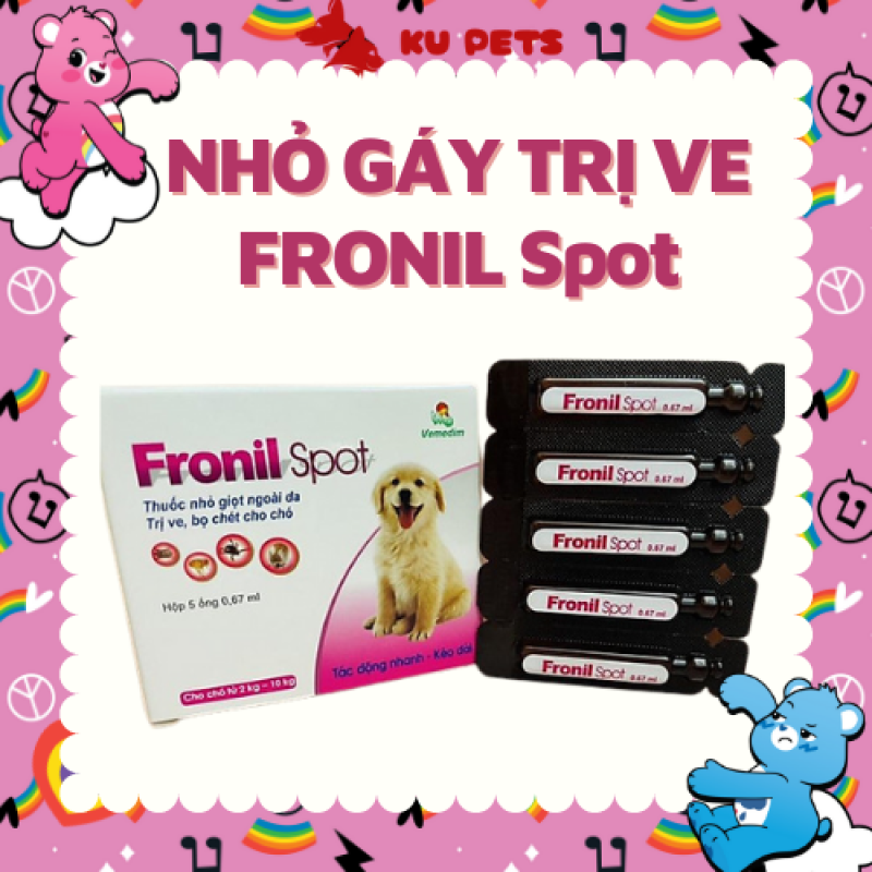 Nhỏ gáy diệt ve rận, bọ chét cho chó, mèo Fronil spot
