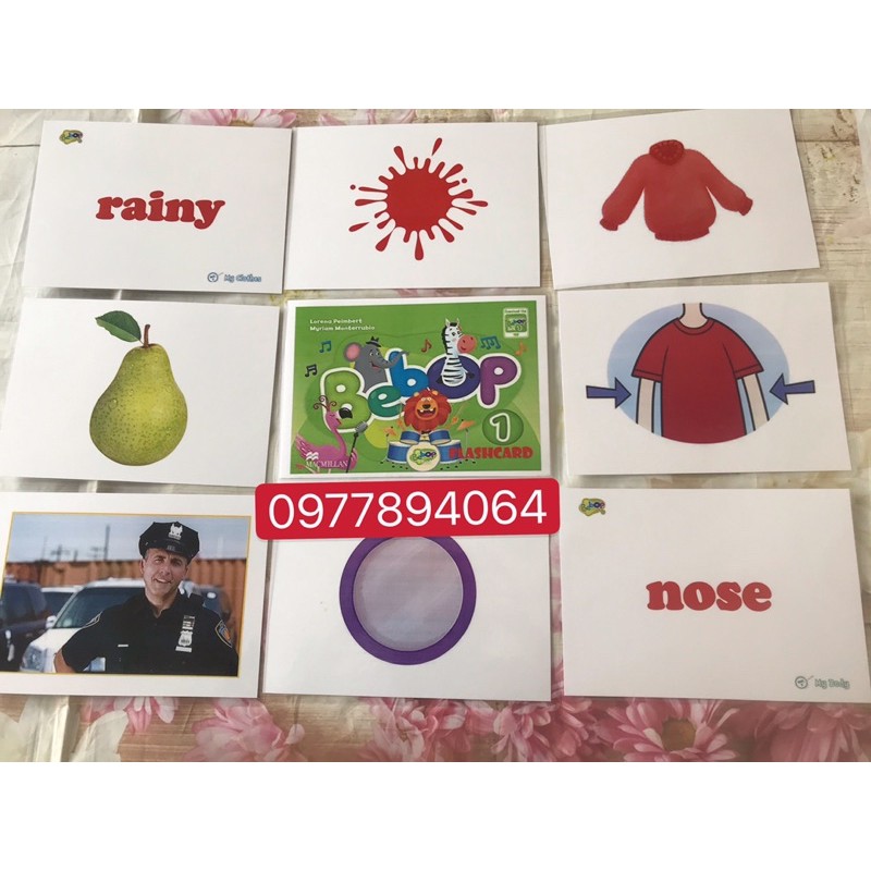 Thẻ Flashcards Tiếng Anh Bebop level 1️ép plastics - 90 thẻ