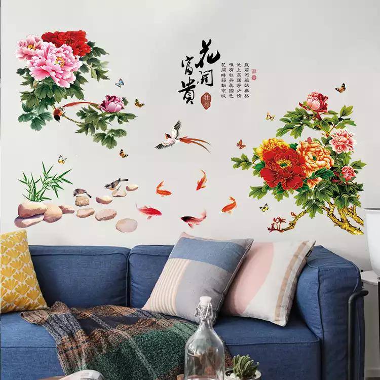 [HCM]DECAL DÁN TƯỜNG TẾT HOA MẪU ĐƠN