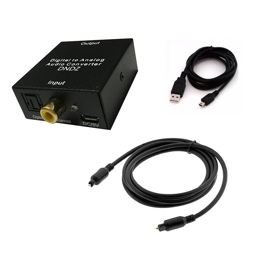 Bộ chuyển đổi tín hiệu âm thanh TV 4K sang loa âm ly kèm dây quang