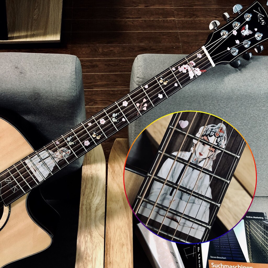Dán cần đàn guitar nhiều hình