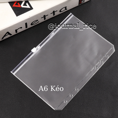 Túi nhựa túi zip gắn sổ còng A4 B5 A5 A6