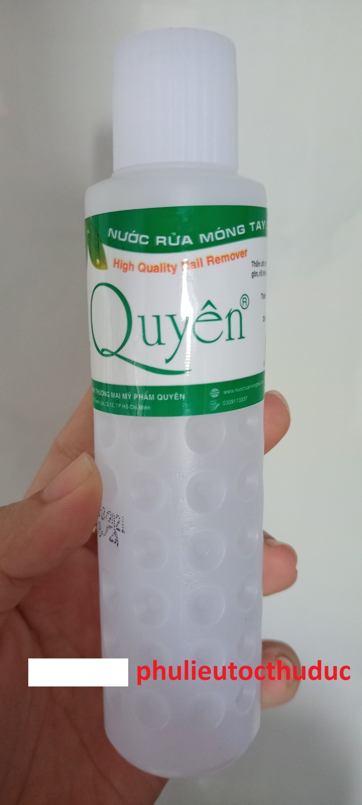120ml acetone Quyên dùng để rửa sơn móng tay chân - phulieutocthuduc