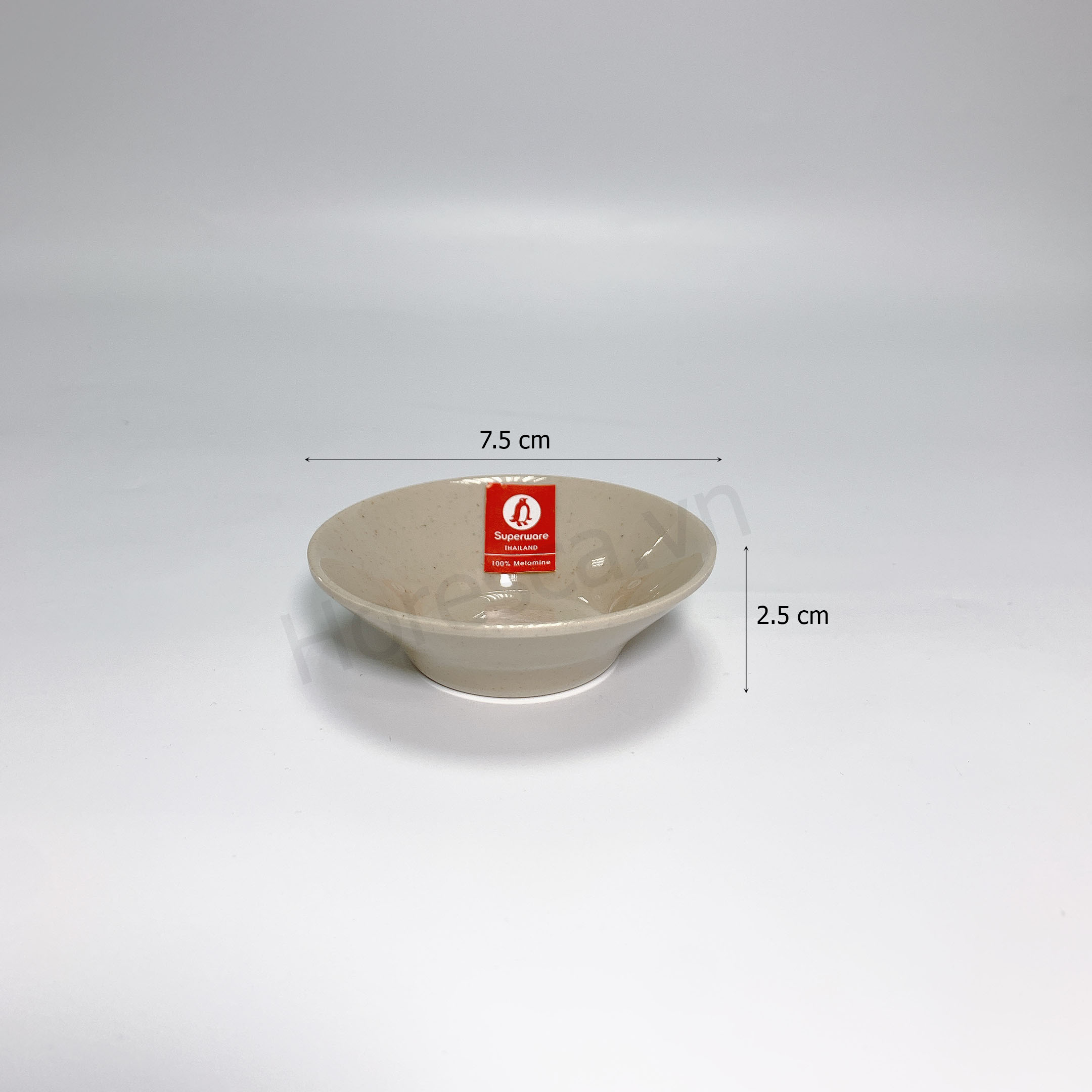 Đĩa Chấm SUPERWARE Nhựa Phíp 100% Melamine Nâu Đá - Stone
