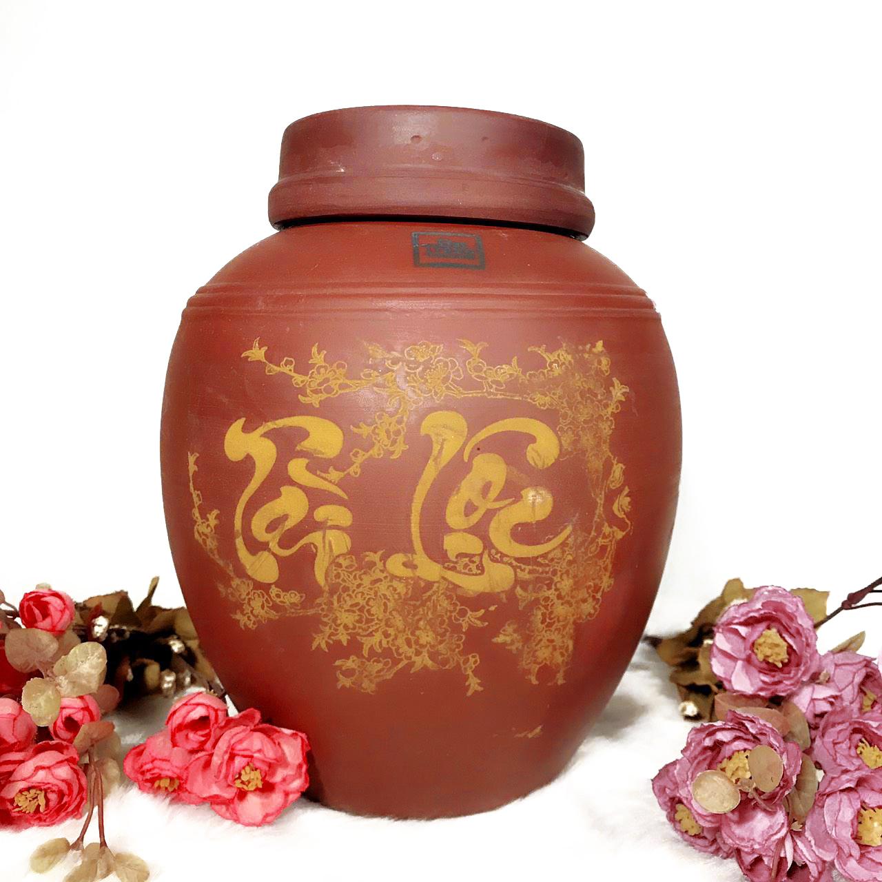 Vò gốm sứ Bát Tràng 3 lít S1