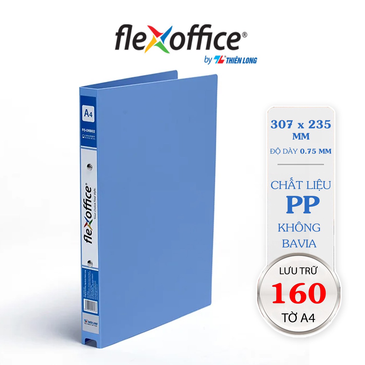 Bìa nhẫn 2-ORing 30 Flexoffice FO-ORB02