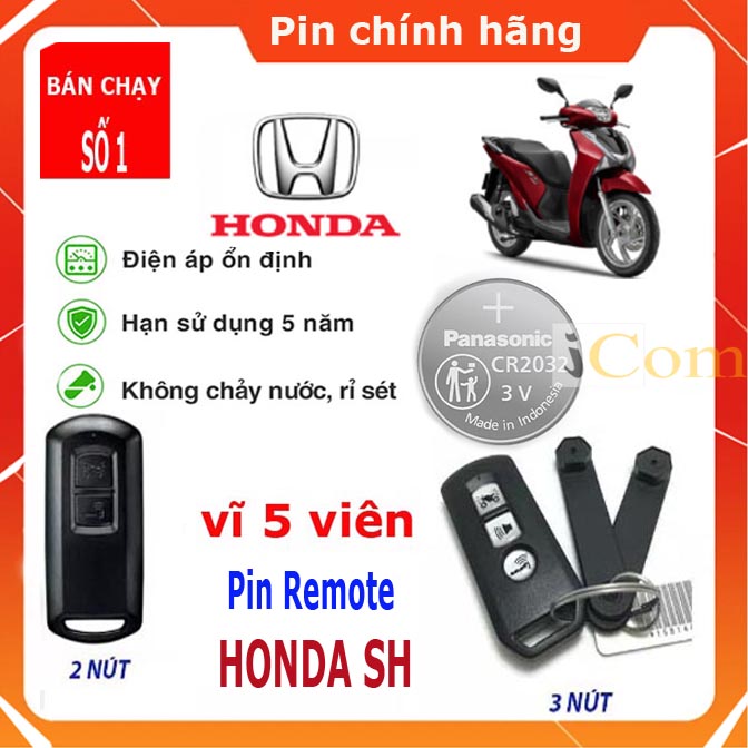 Pin chìa khóa xe máy Honda SH