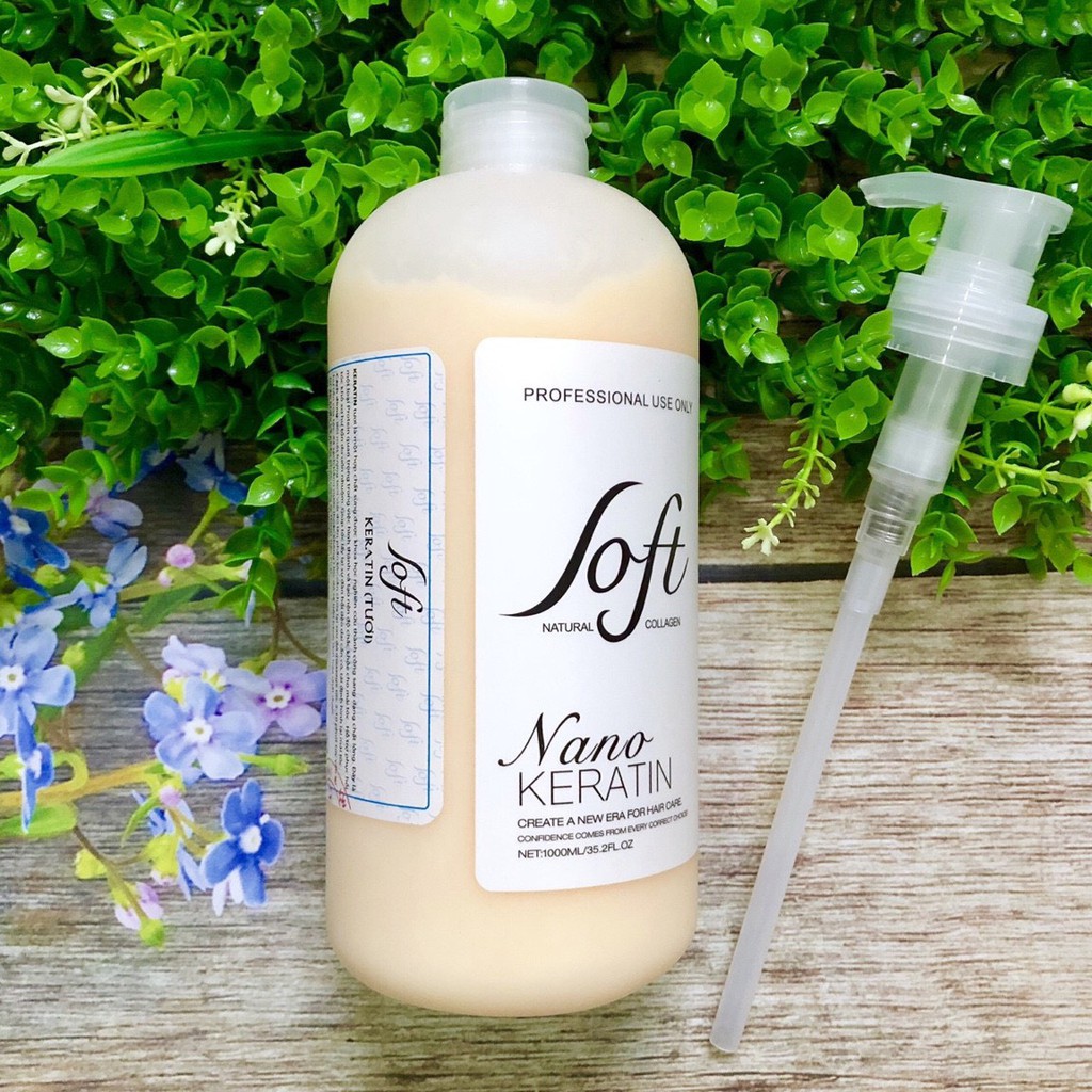 Keratin Nano tươi Soft Nature phục hồi tóc 1000ml- chai