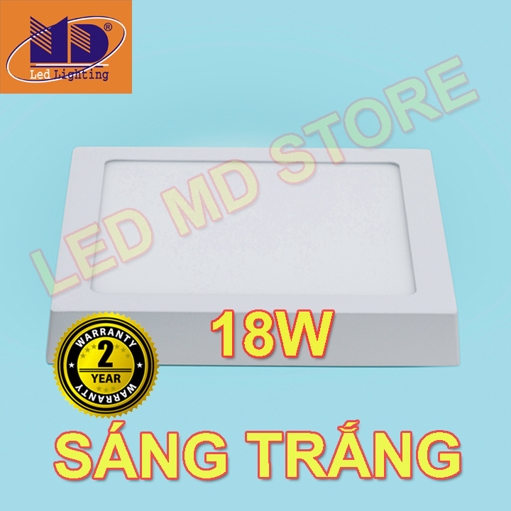 Đèn LED ốp trần, ĐÈN ỐP TRẦN NỔI 18W Vuông Ánh sáng đổi màu (18W - Φ220) - MD46, ốp trần đèn
