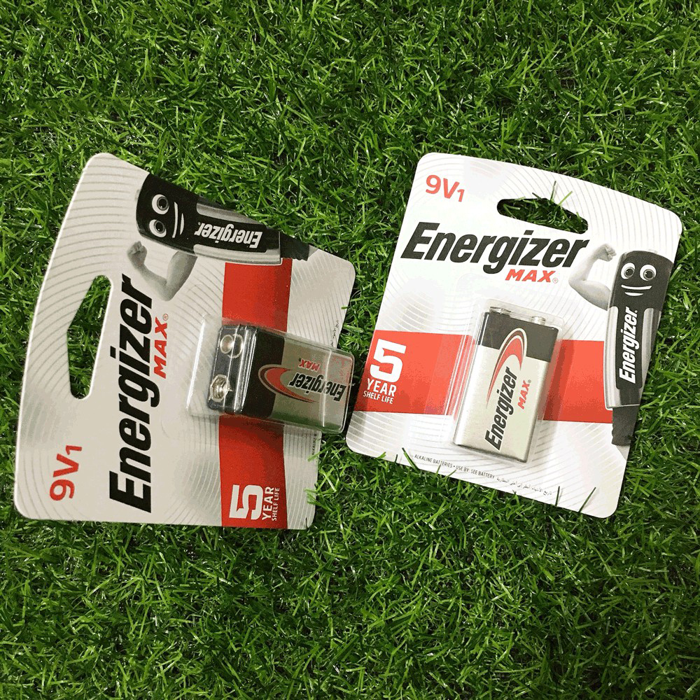 5 Vỉ pin 9V  Energizer  alkaline, Pin vuông Energizer