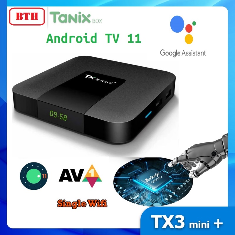 Android TV Box TX3 Mini Plus 2022 - Android TV 11, Amlogic S905W2, Ram 2GB, Bộ nhớ 16GB, Single Wifi, hiệu năng mạnh mẽ, hỗ trợ định dạng AV1 mới nhất