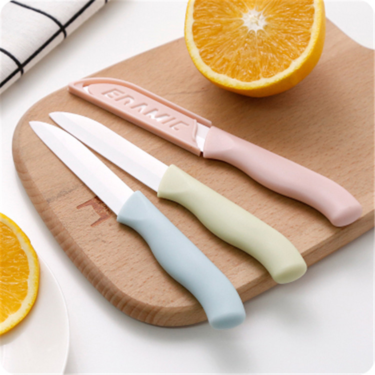 Dao gọt hoa quả siêu sắc chất liệu thép không gỉ có bao an toàn 20 x 2.5cm LAZY LIFE STORE