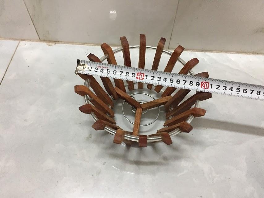 Chậu gỗ lượng căm xe số 1 size 20cm