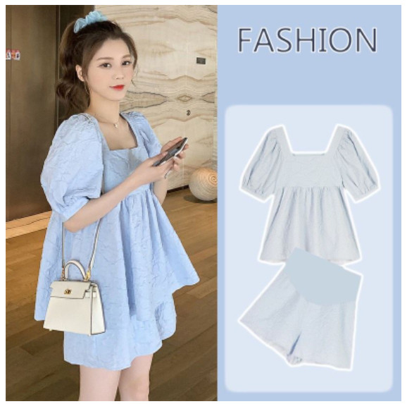 Set babydoll bầu đũi xốp hàn nhăn(kèm ảnh thật ở cuối)