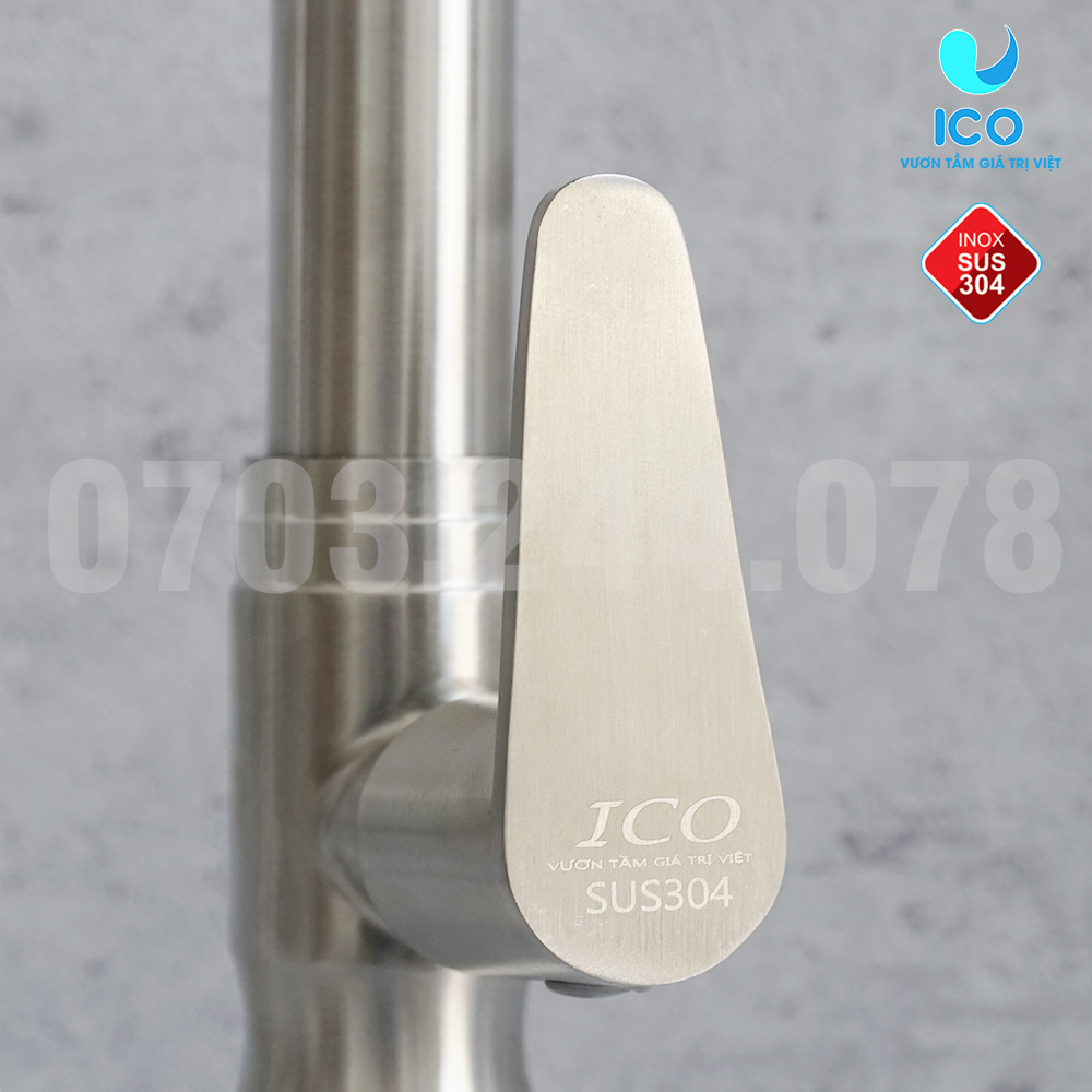 Vòi rửa chén lạnh ổ bi inox 304 ICO- B01