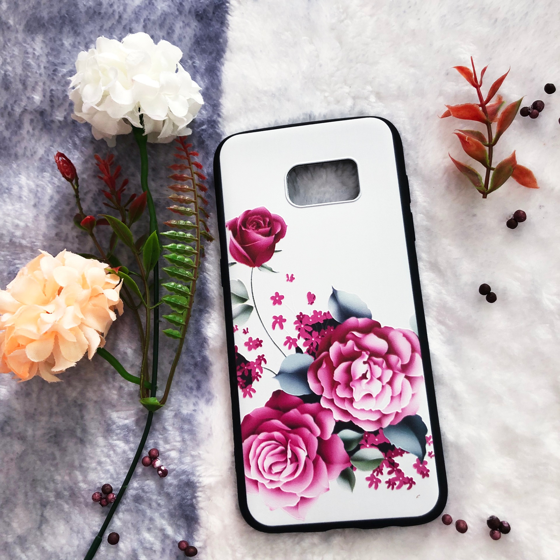 [Nhiều Mẫu] Ốp lưng dẻo Samsung Galaxy S7 Egde (Thân đen - in hình siêu cute)