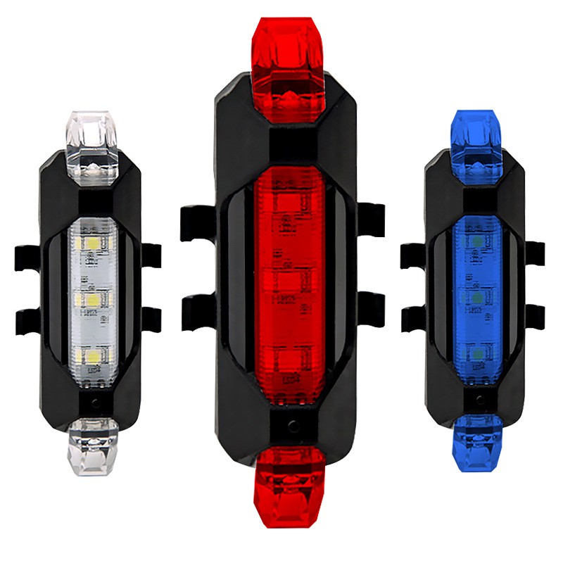 Đèn báo hiệu gắn đuôi xe đạp 5 bóng led