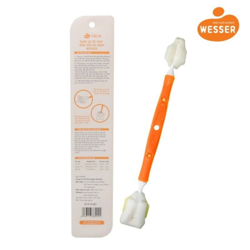 (HCM) Nước rửa bình sữa Wesser chai/túi 500ml / cọ rửa bình sữa