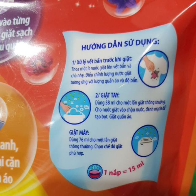 NƯỚC GIẶT SURF HƯƠNG NƯỚC HOA TÚI 3L