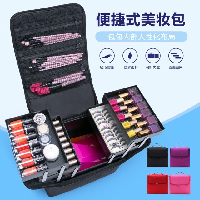Cốp vải đựng đồ trang điểm - đựng đồ nail