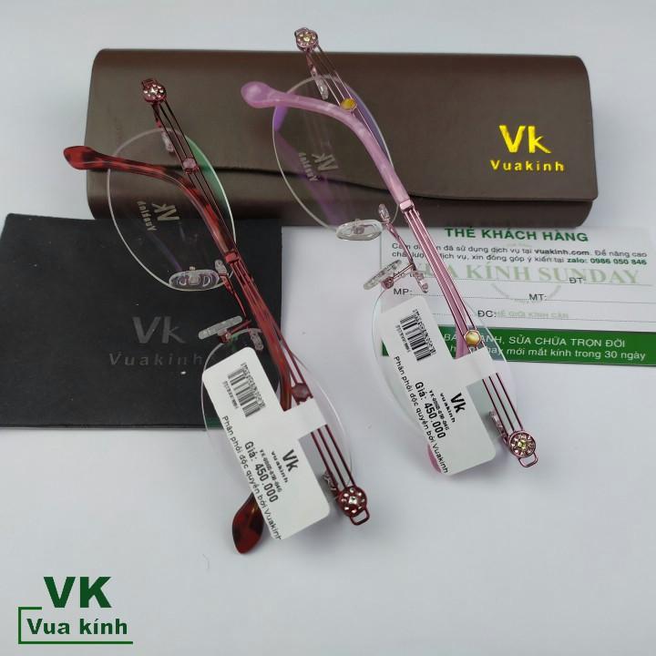 Gọng kính cận khoan không viền VK78